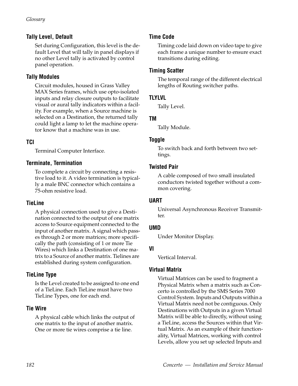 Grass Valley Concerto Routing Matrix v.1.8.1 User Manual | Page 182 / 190
