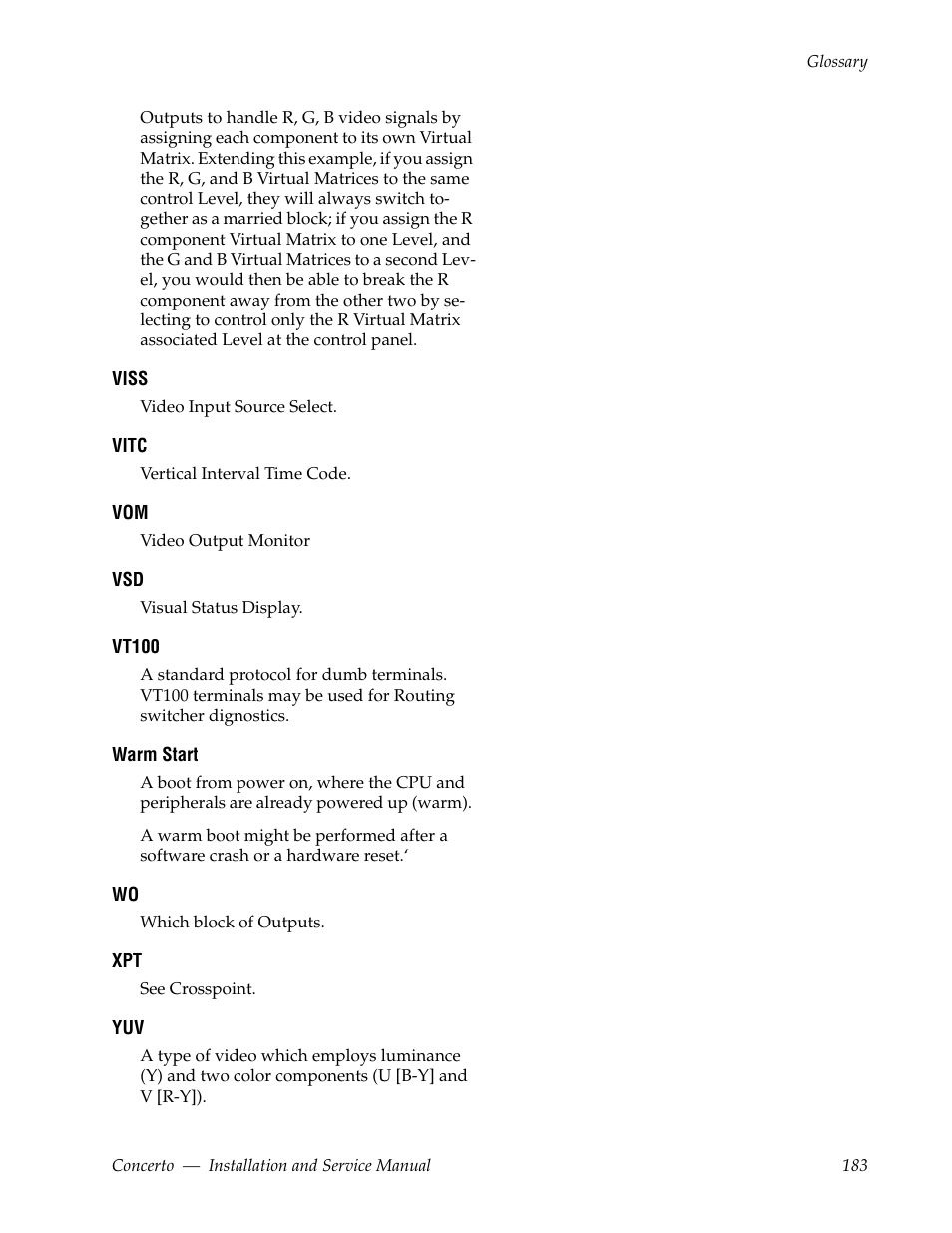 Grass Valley Concerto Routing Matrix v.1.8.1 User Manual | Page 183 / 190