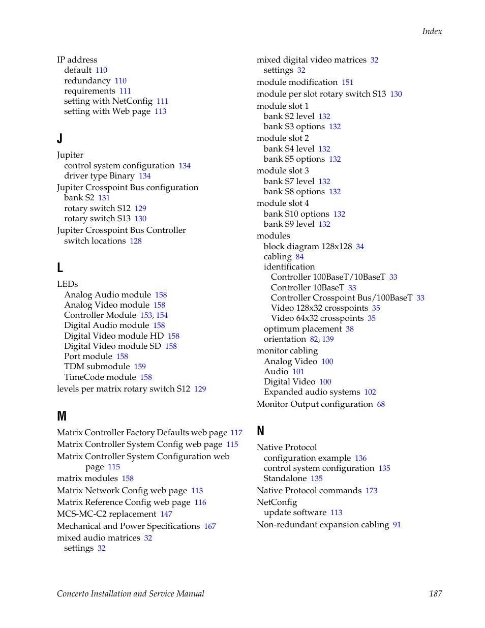 Grass Valley Concerto Routing Matrix v.1.8.1 User Manual | Page 187 / 190