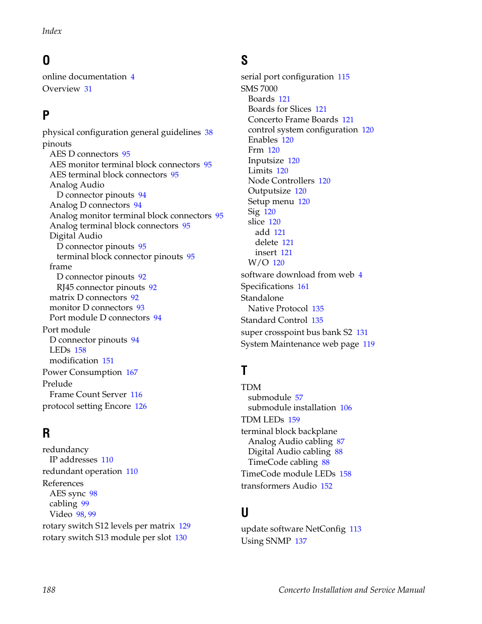 Grass Valley Concerto Routing Matrix v.1.8.1 User Manual | Page 188 / 190