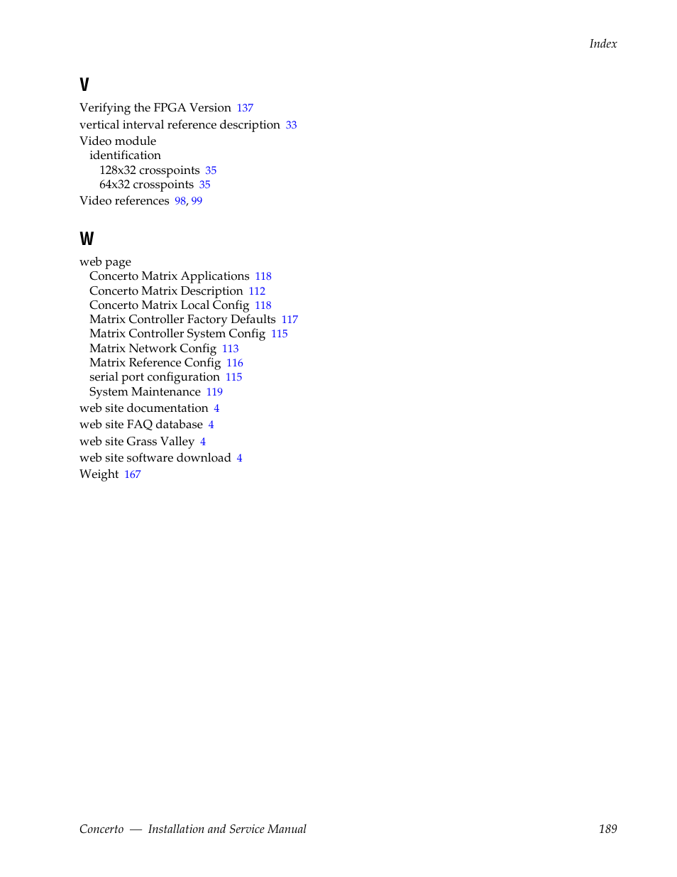 Grass Valley Concerto Routing Matrix v.1.8.1 User Manual | Page 189 / 190