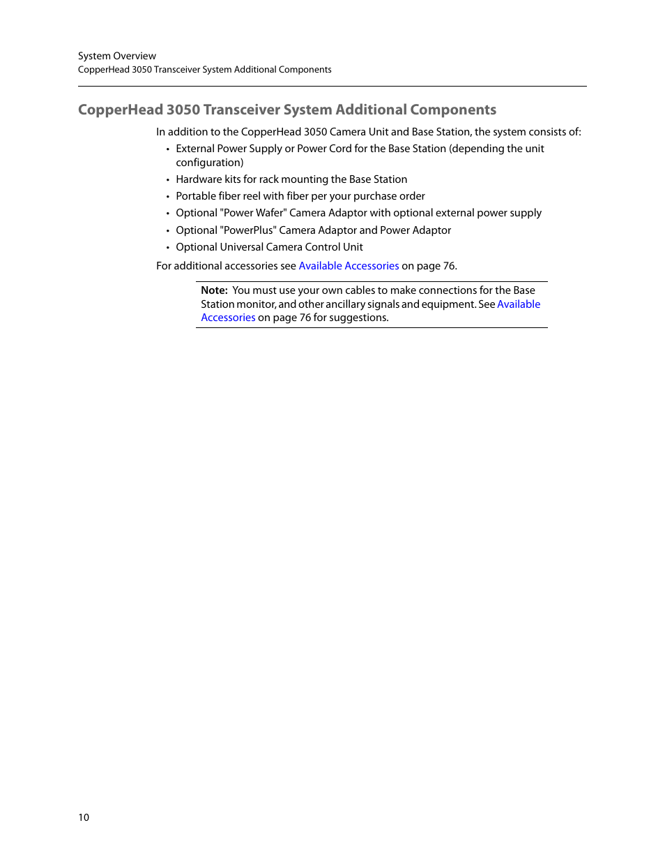Grass Valley 3050 CopperHead User Manual | Page 16 / 93