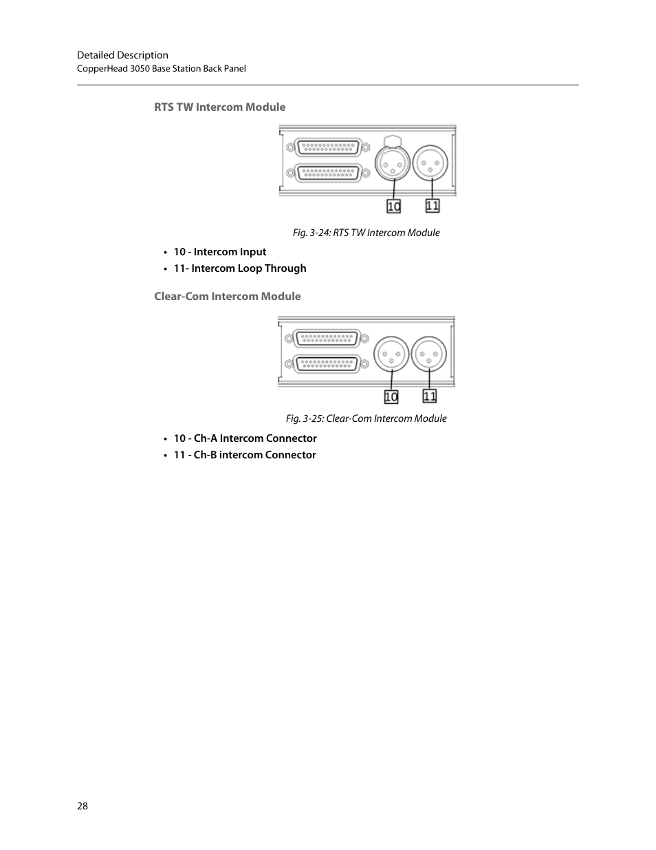 Rts tw intercom module, Clear-com intercom module, Dule (see | Grass Valley 3050 CopperHead User Manual | Page 34 / 93