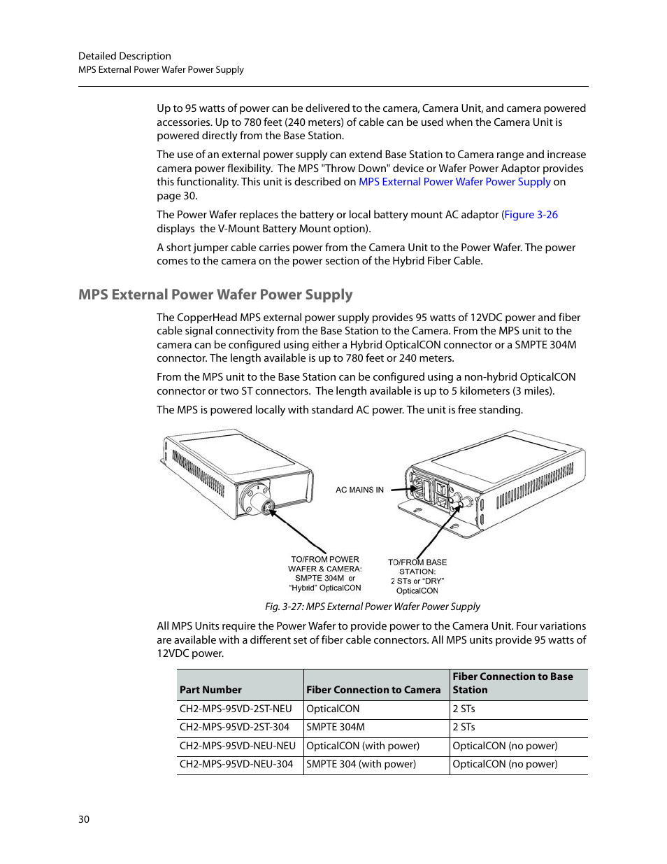 Mps external power wafer power supply, Mps external power wafer power, Supply | Grass Valley 3050 CopperHead User Manual | Page 36 / 93