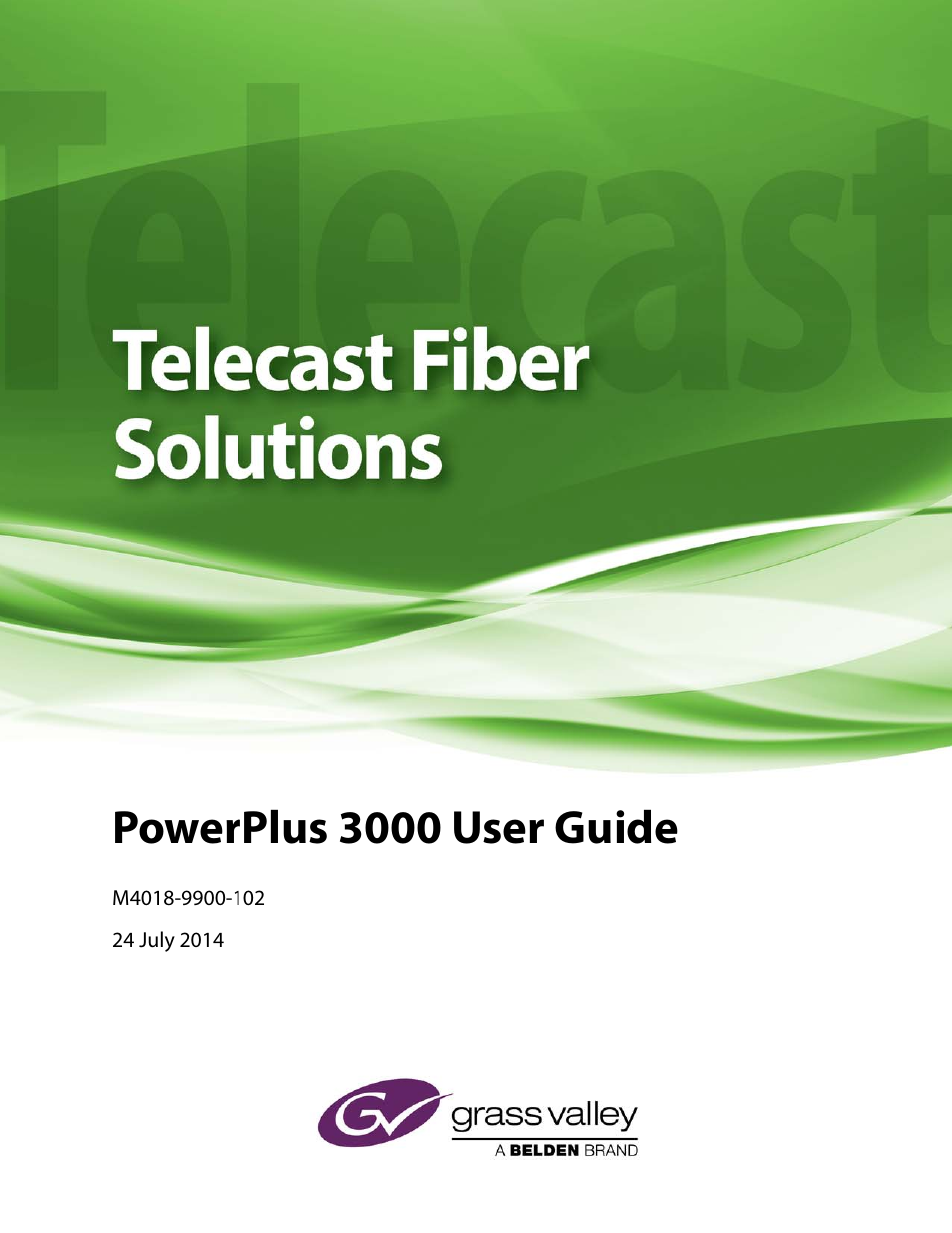 Grass Valley 3000 PowerPlus User Manual | 31 pages