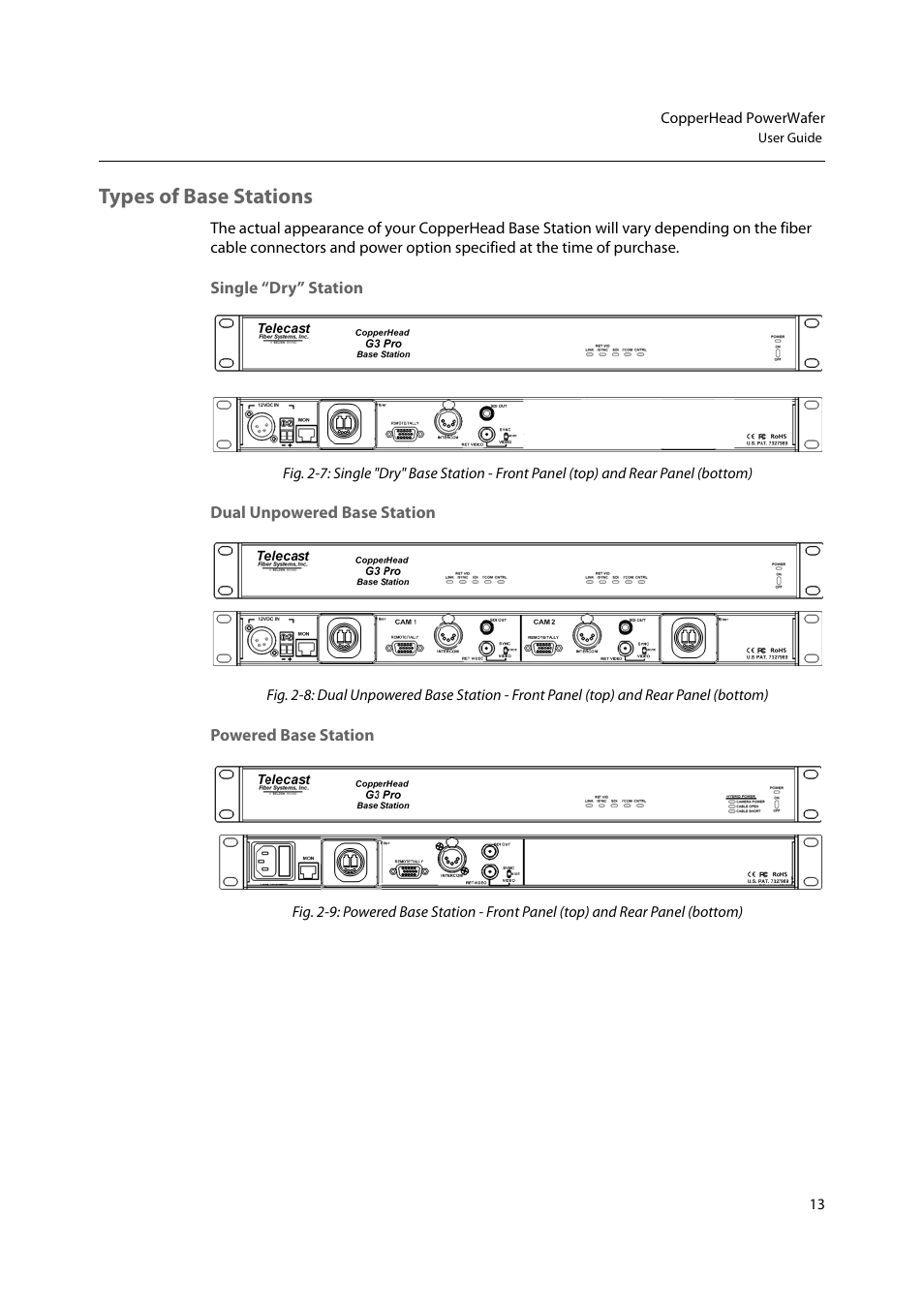 Types of base stations | Grass Valley CopperHead PowerWafer User Manual | Page 17 / 46