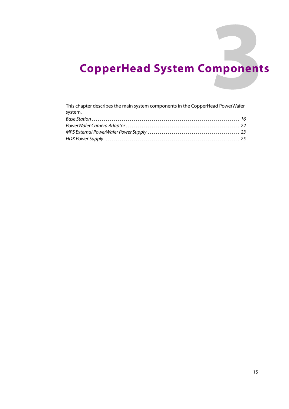 3 copperhead system components, Copperhead system components | Grass Valley CopperHead PowerWafer User Manual | Page 19 / 46