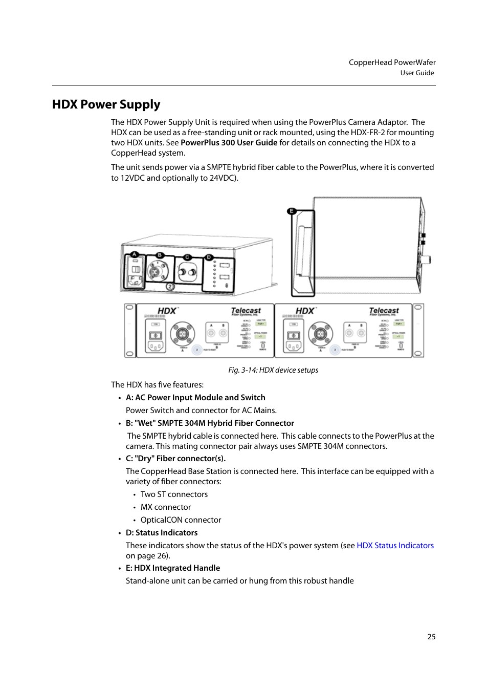 Hdx power supply | Grass Valley CopperHead PowerWafer User Manual | Page 29 / 46