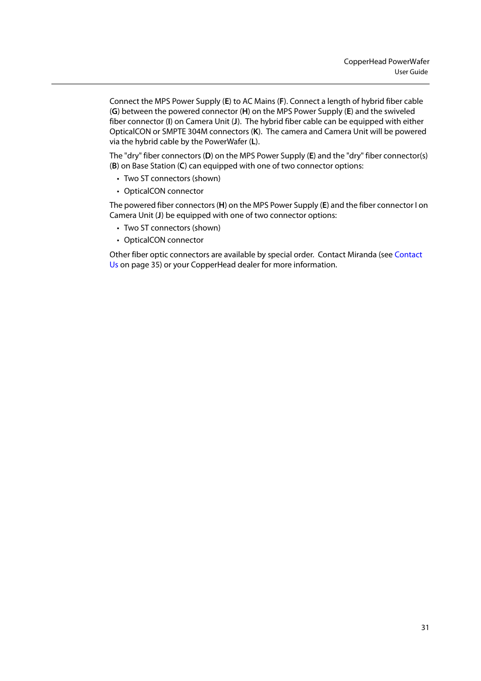 Grass Valley CopperHead PowerWafer User Manual | Page 35 / 46