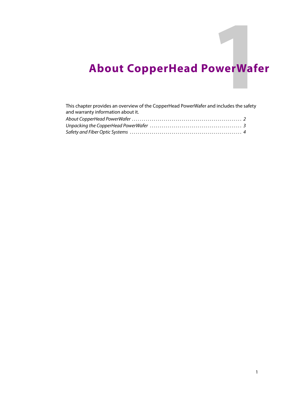 1 about copperhead powerwafer, About copperhead powerwafer | Grass Valley CopperHead PowerWafer User Manual | Page 5 / 46
