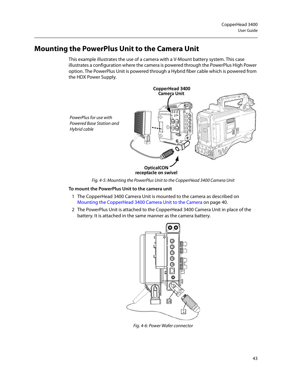 Mounting the powerplus unit to the camera unit | Grass Valley 3400 CopperHead User Manual | Page 49 / 117