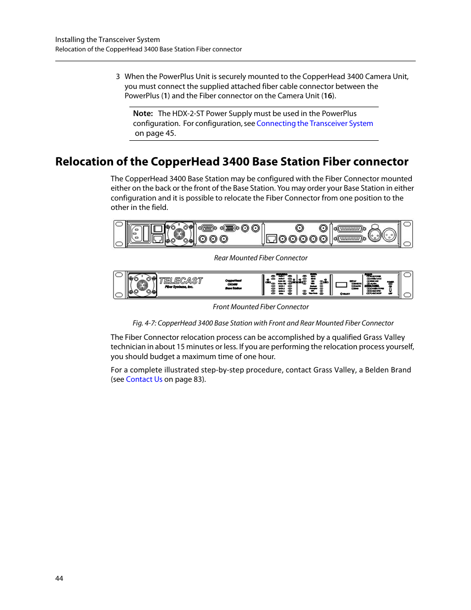 Grass Valley 3400 CopperHead User Manual | Page 50 / 117