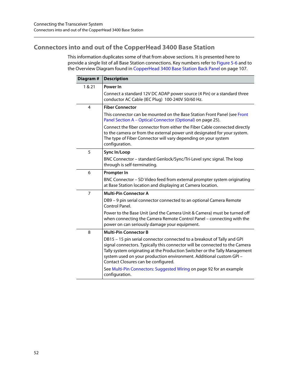 Grass Valley 3400 CopperHead User Manual | Page 58 / 117