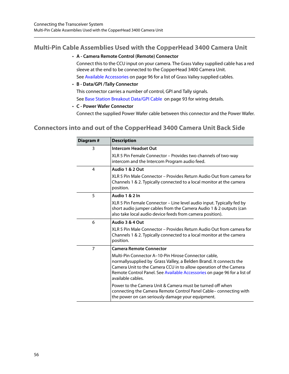 Grass Valley 3400 CopperHead User Manual | Page 62 / 117