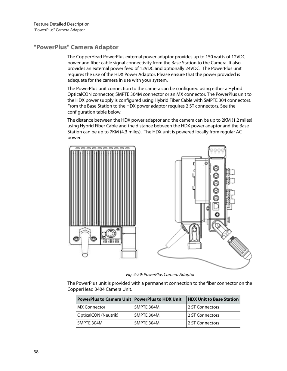 Powerplus" camera adaptor | Grass Valley 3404 CopperHead User Manual | Page 44 / 111
