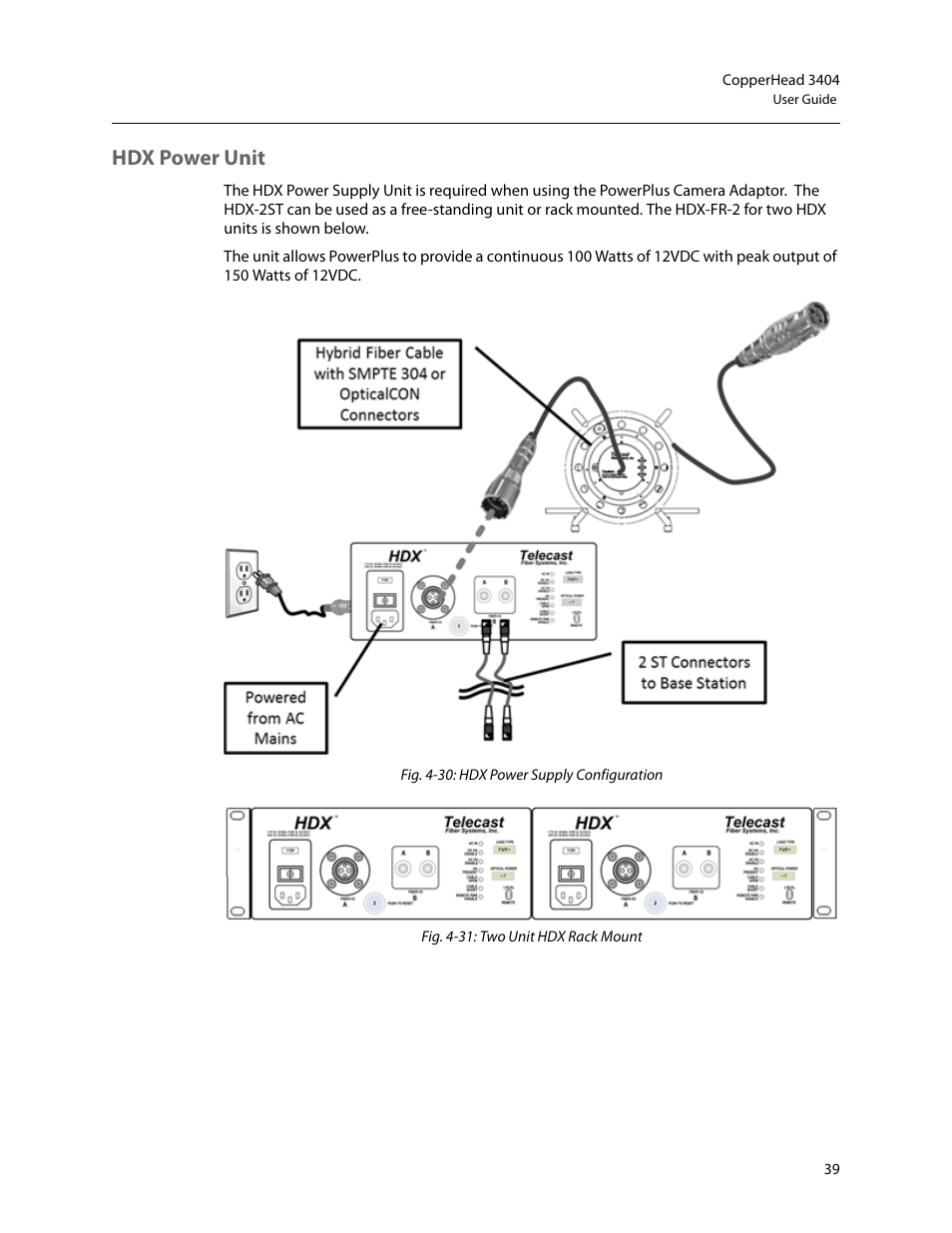 Hdx power unit | Grass Valley 3404 CopperHead User Manual | Page 45 / 111