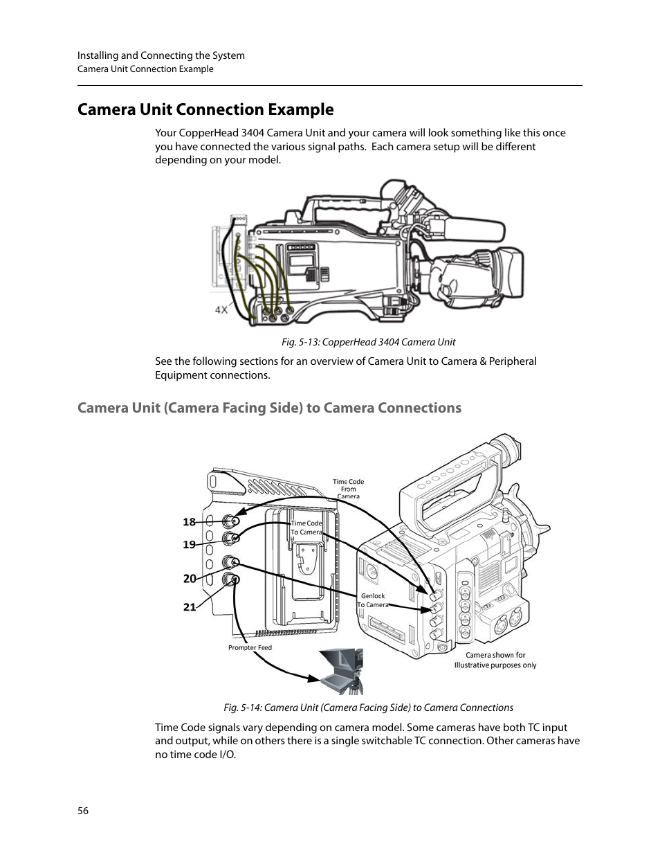 Camera unit connection example | Grass Valley 3404 CopperHead User Manual | Page 62 / 111