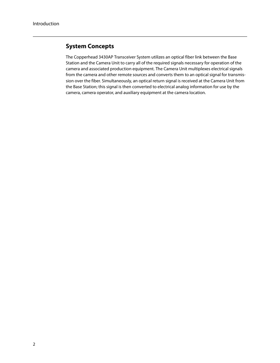 System concepts | Grass Valley 3430AP CopperHead User Manual | Page 14 / 85