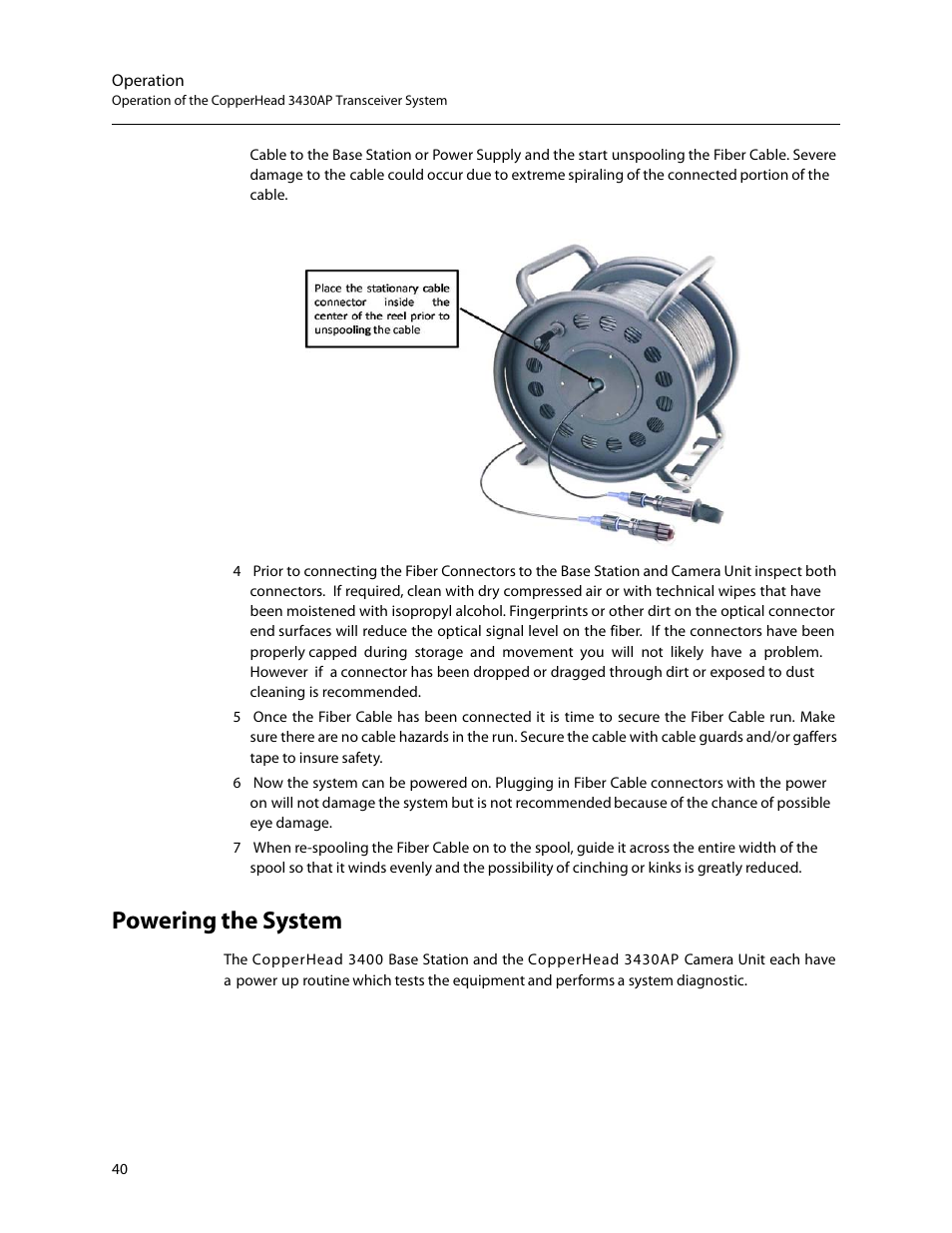 Powering the system | Grass Valley 3430AP CopperHead User Manual | Page 52 / 85