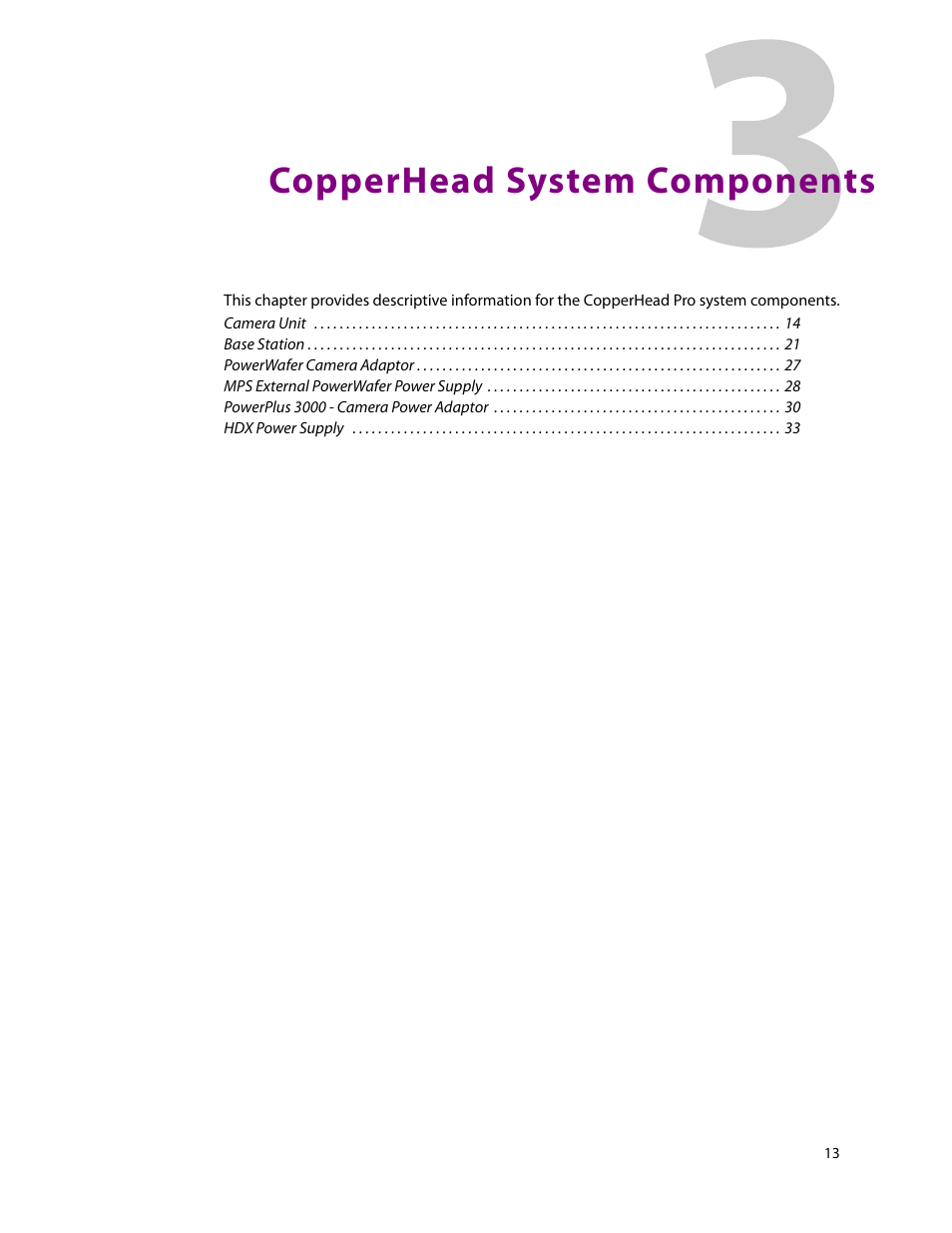 3 copperhead system components, Copperhead system components | Grass Valley CopperHead Pro User Manual | Page 19 / 87