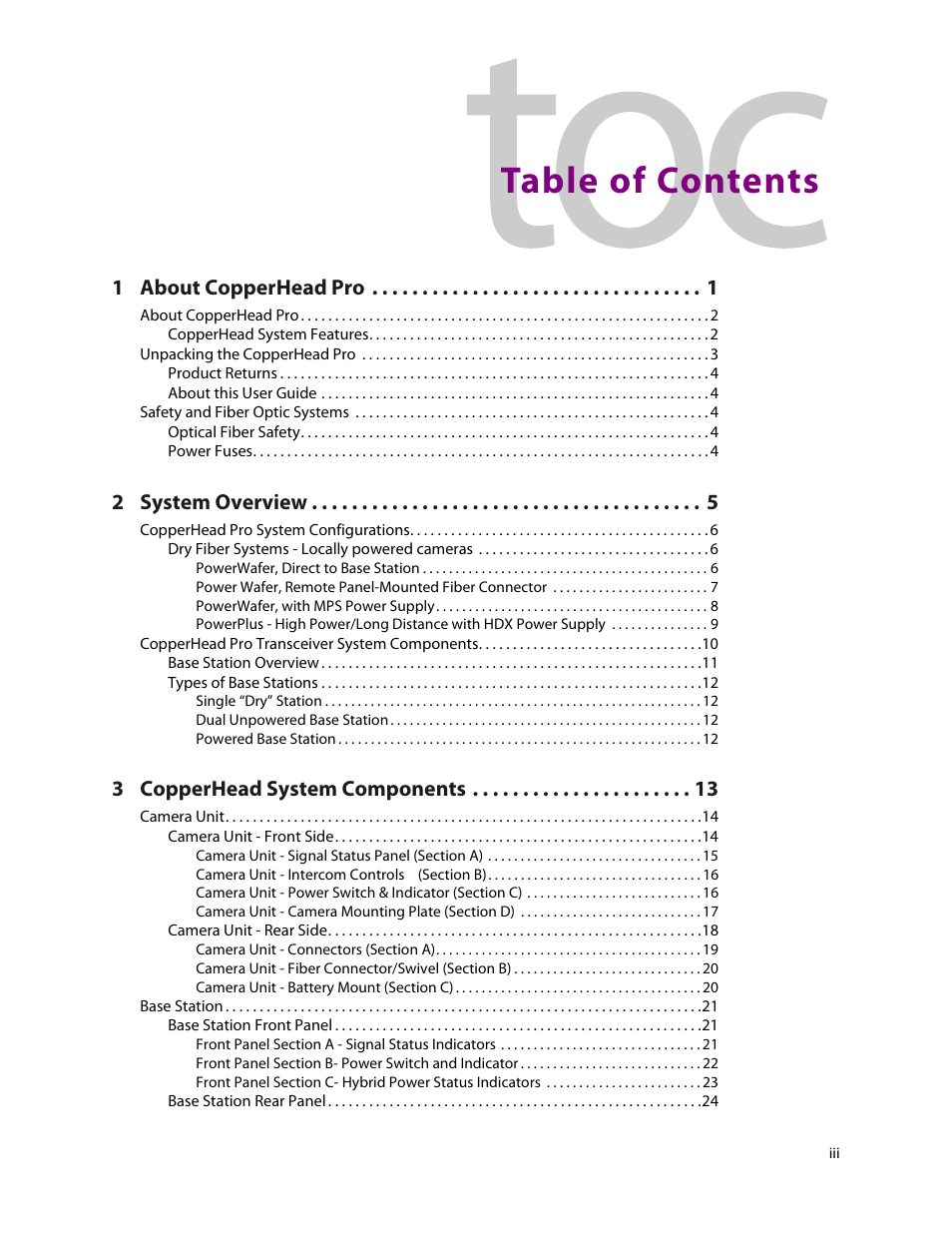 Grass Valley CopperHead Pro User Manual | Page 3 / 87