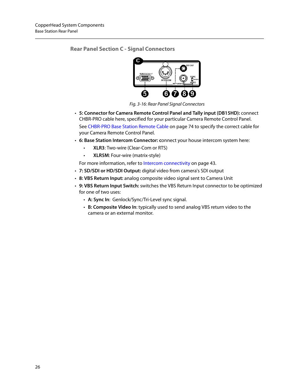 Rear panel section c - signal connectors | Grass Valley CopperHead Pro User Manual | Page 32 / 87