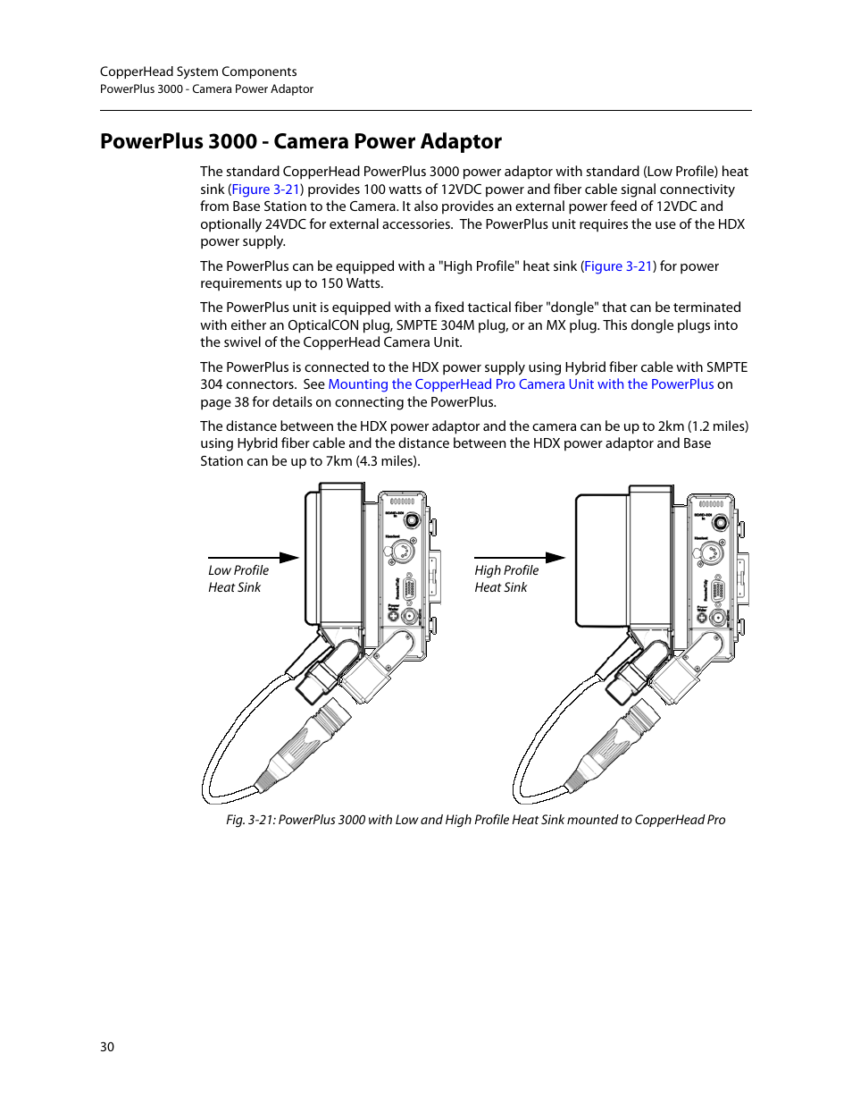 Powerplus 3000 - camera power adaptor | Grass Valley CopperHead Pro User Manual | Page 36 / 87