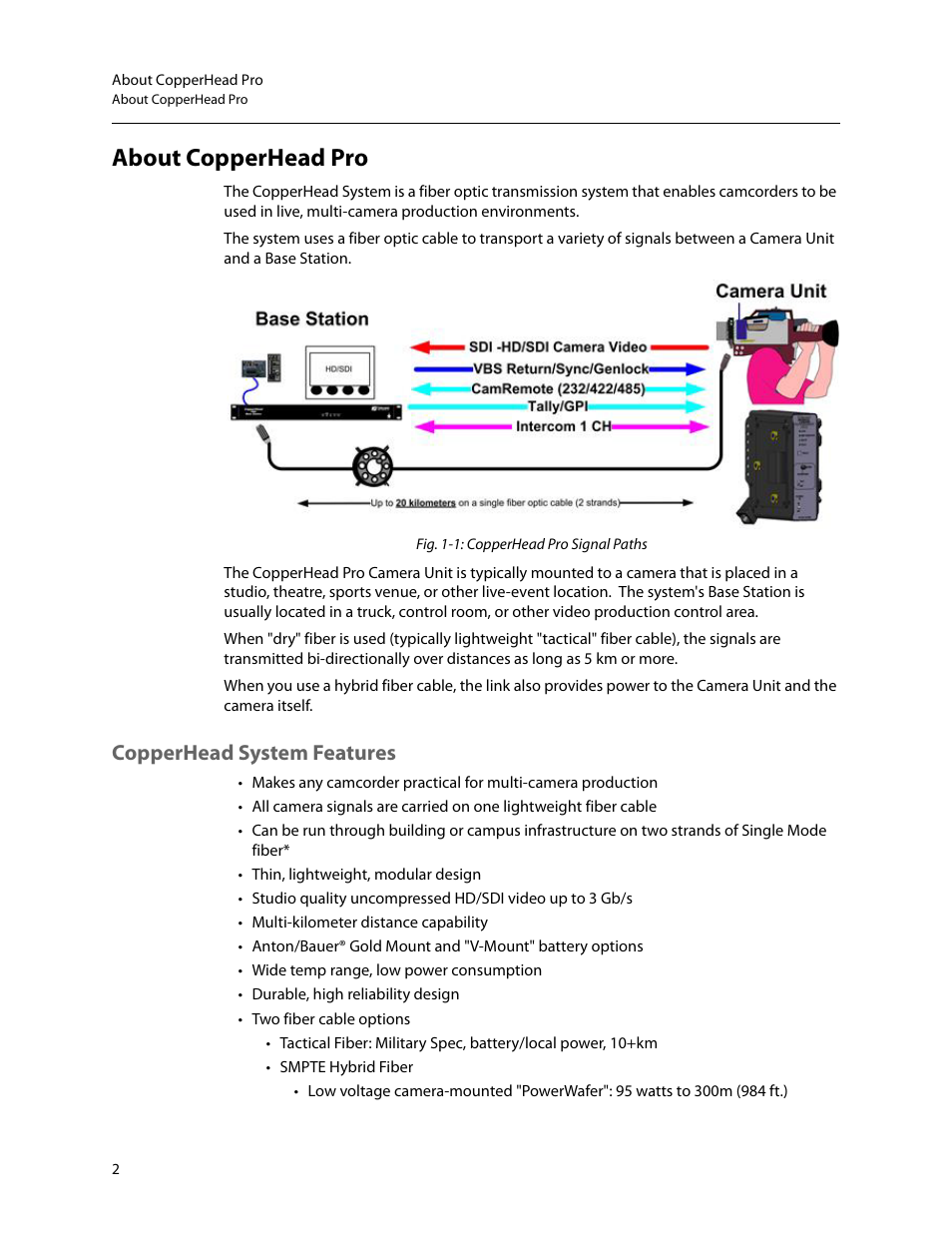 About copperhead pro, Copperhead system features | Grass Valley CopperHead Pro User Manual | Page 8 / 87