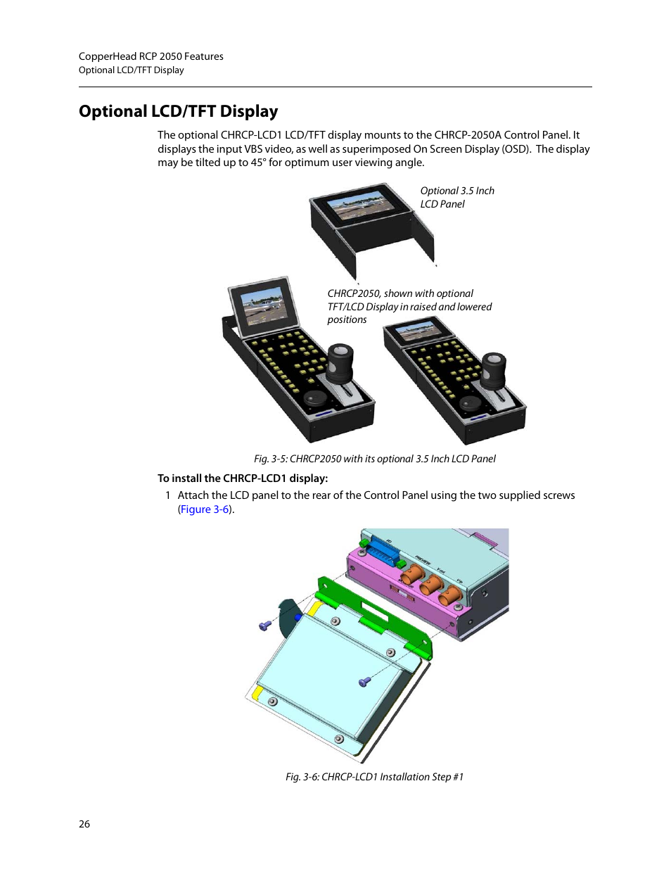 Optional lcd/tft display | Grass Valley RCP2050 User Manual | Page 30 / 41