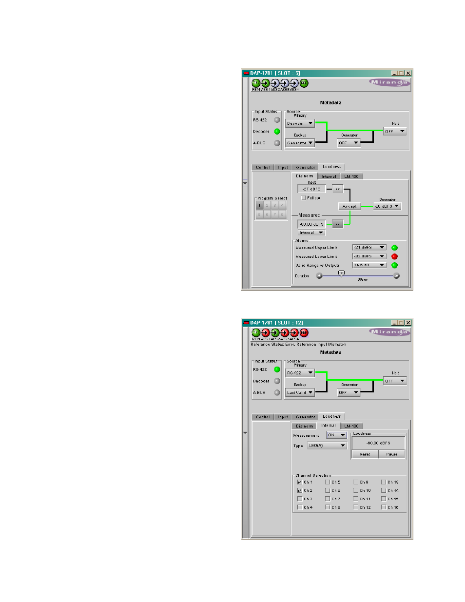 6 loudness tab, Loudness tab | Grass Valley DAP-1781 User Manual | Page 41 / 70