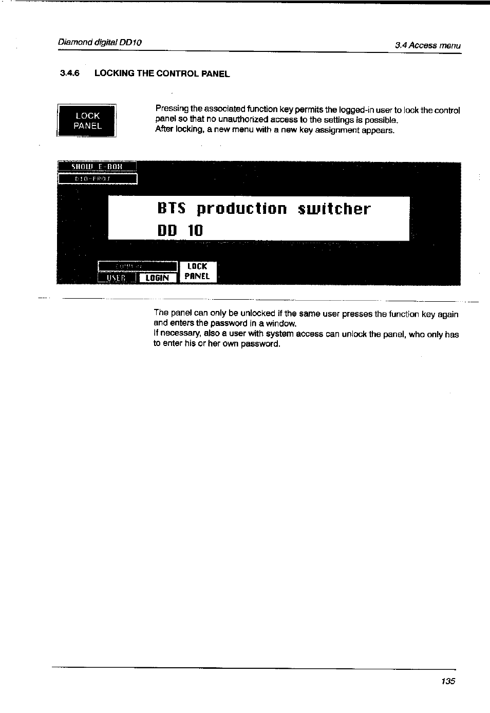 6 locking the control panel | Grass Valley DD10 part 1 User Manual | Page 141 / 178