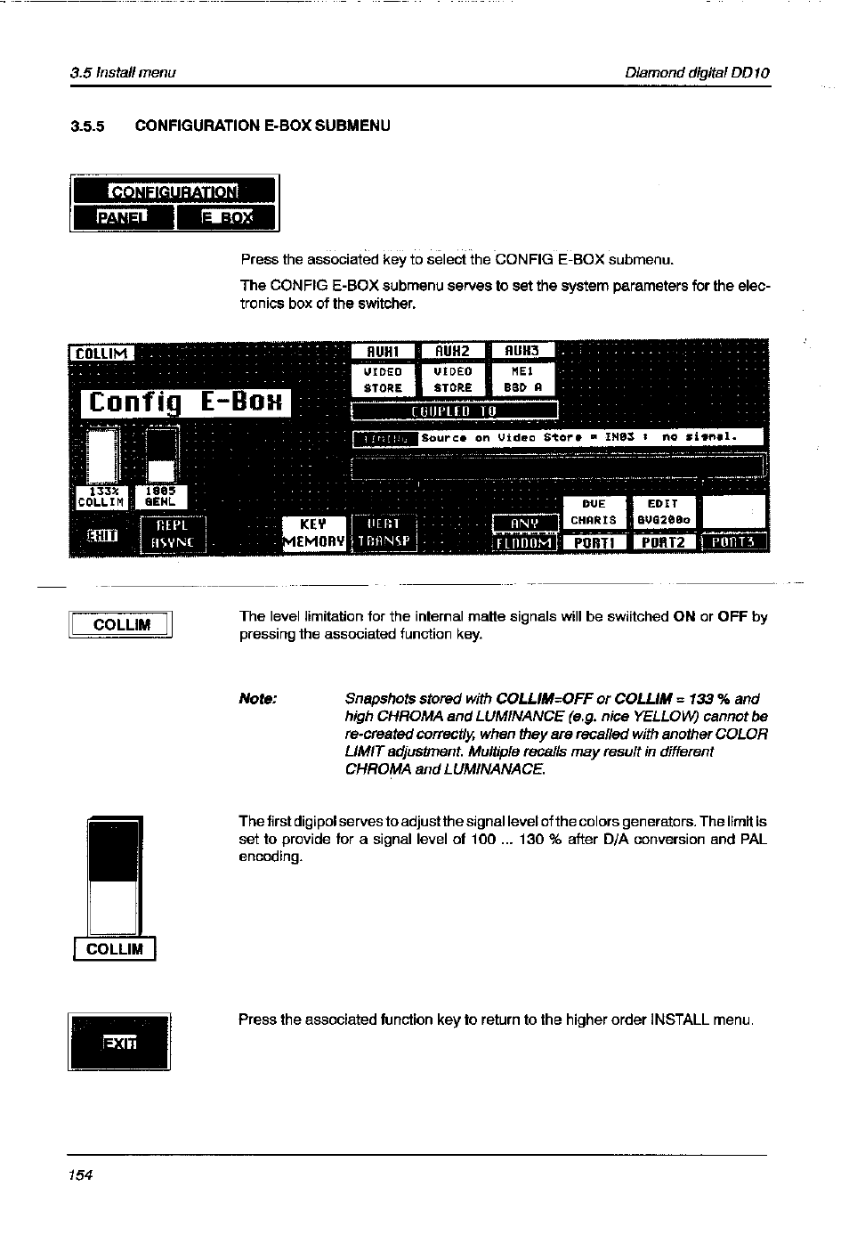 Configuration e-box submenu | Grass Valley DD10 part 1 User Manual | Page 160 / 178