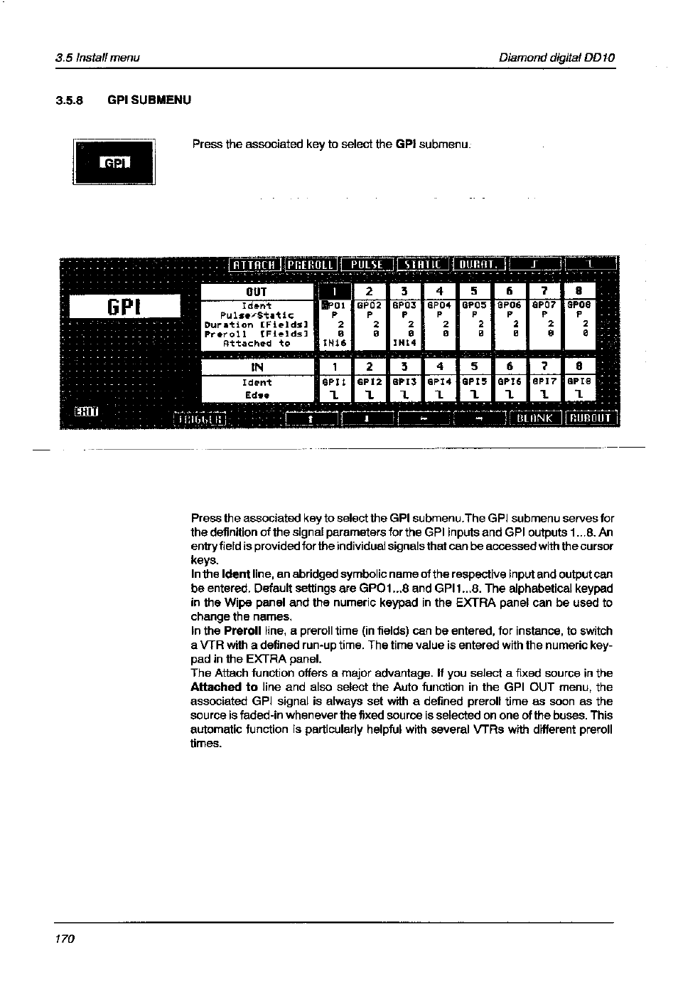 Gpi submenu | Grass Valley DD10 part 1 User Manual | Page 176 / 178