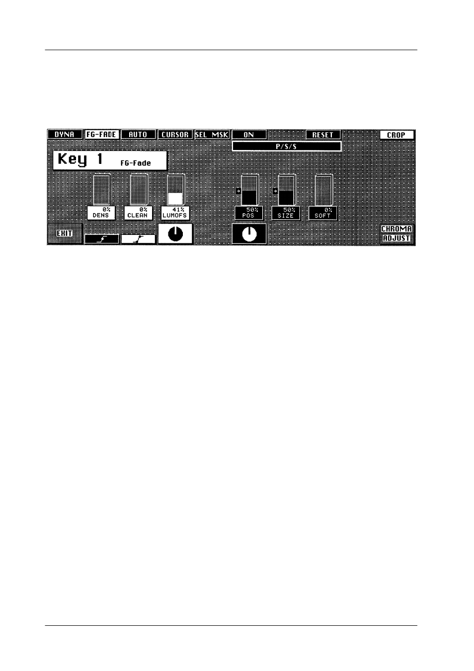 Forground fade-menu | Grass Valley DD10 part 1 User Manual | Page 60 / 178