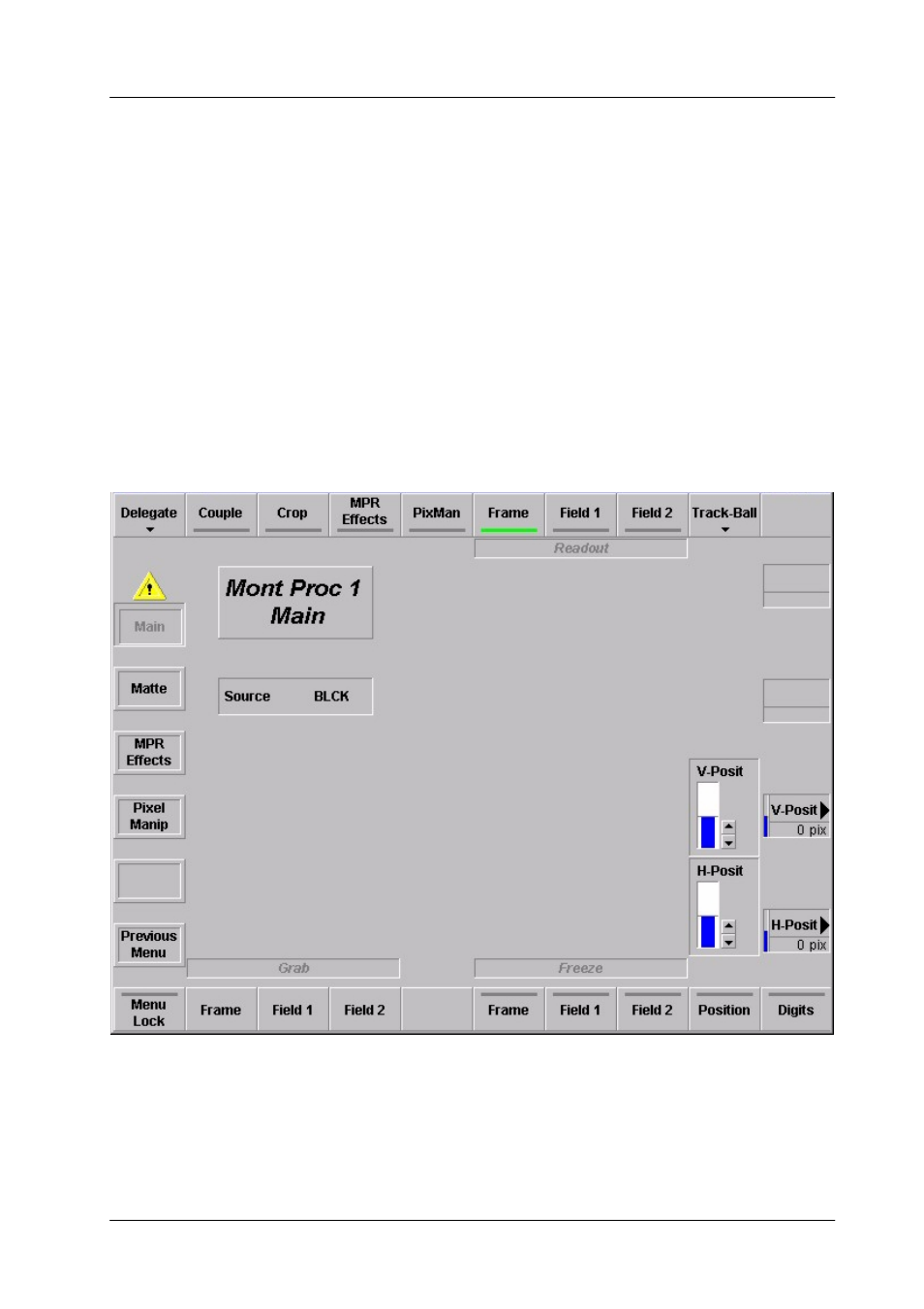 Montage processor menu | Grass Valley DD35 Family v.3.1.5 User Manual | Page 263 / 524