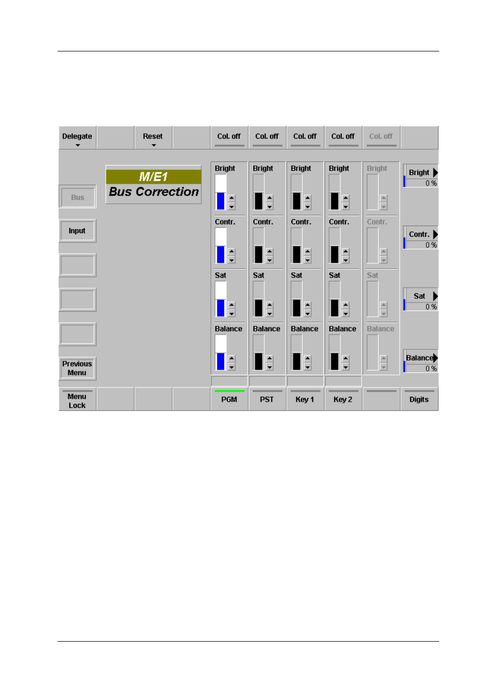 Correction menu | Grass Valley DD35 Family v.3.1.5 User Manual | Page 287 / 524