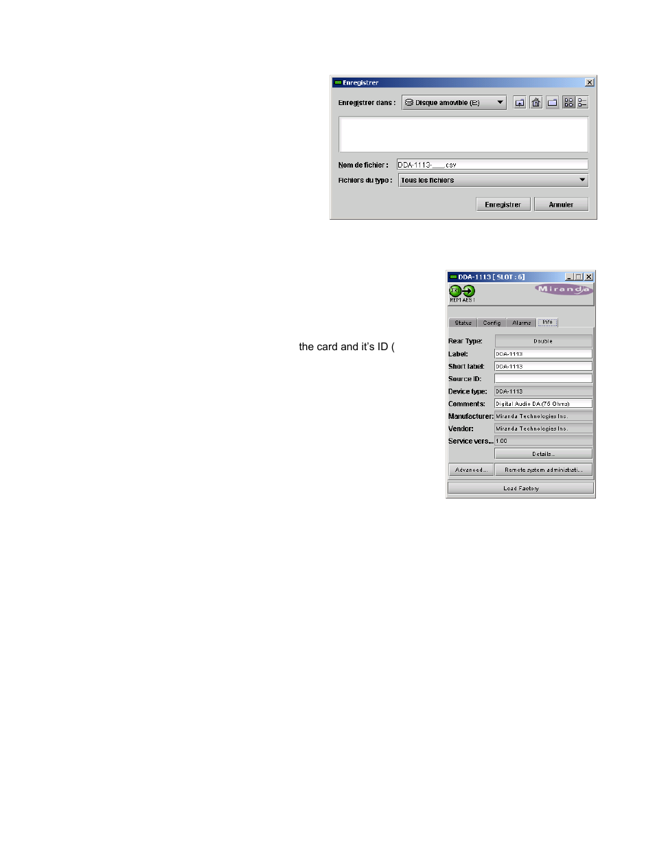 Info tab | Grass Valley DDA-1113 User Manual | Page 14 / 15