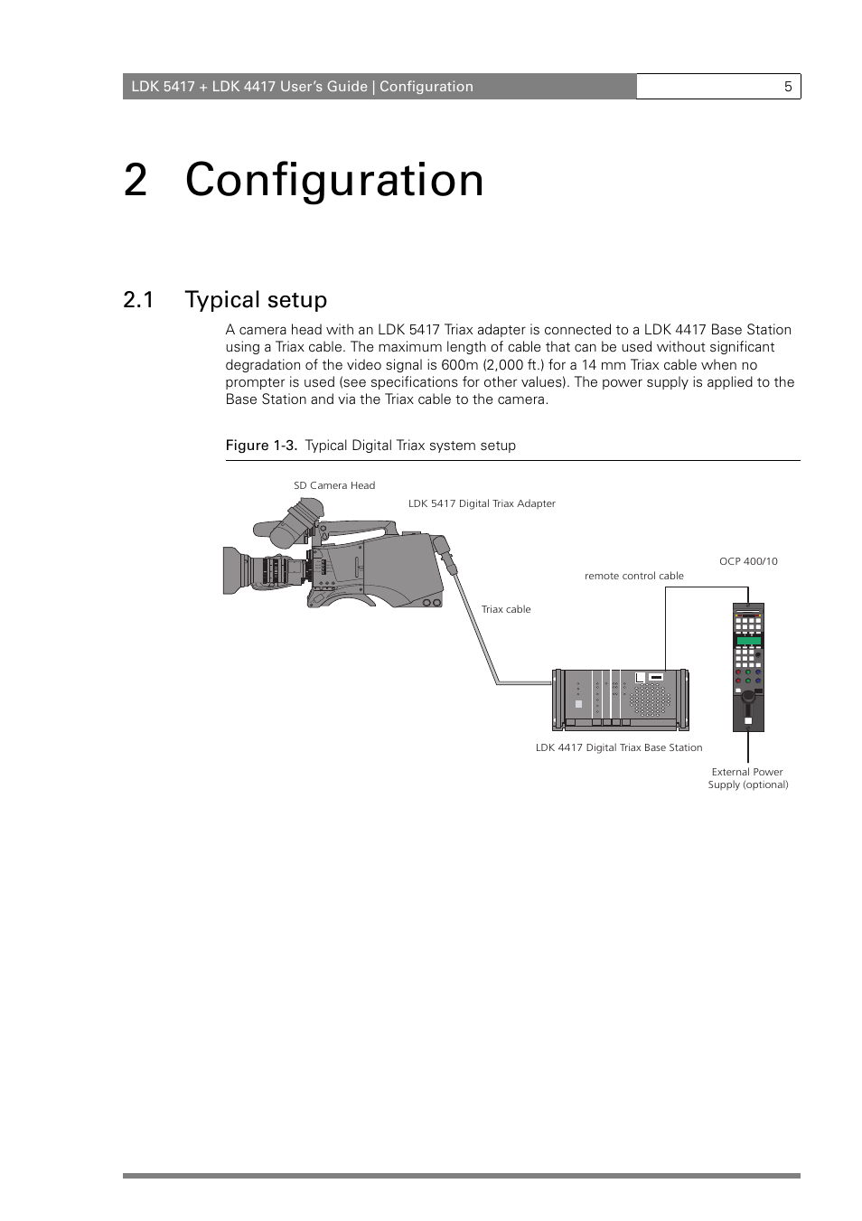 2 configuration, 1 typical setup | Grass Valley LDK 5417 User Manual | Page 17 / 56