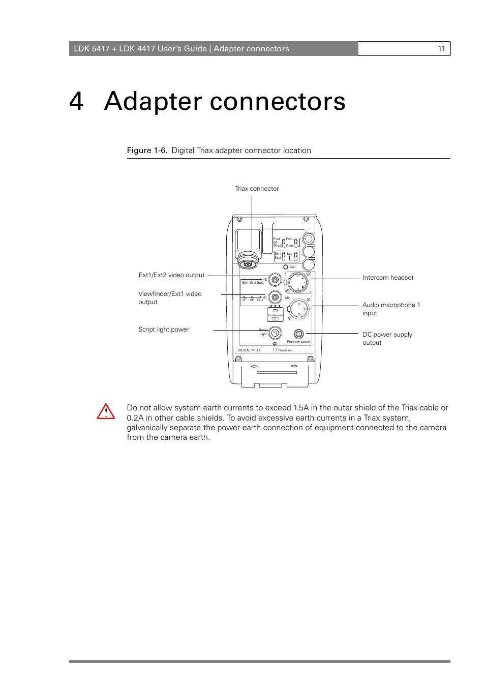 4 adapter connectors | Grass Valley LDK 5417 User Manual | Page 23 / 56