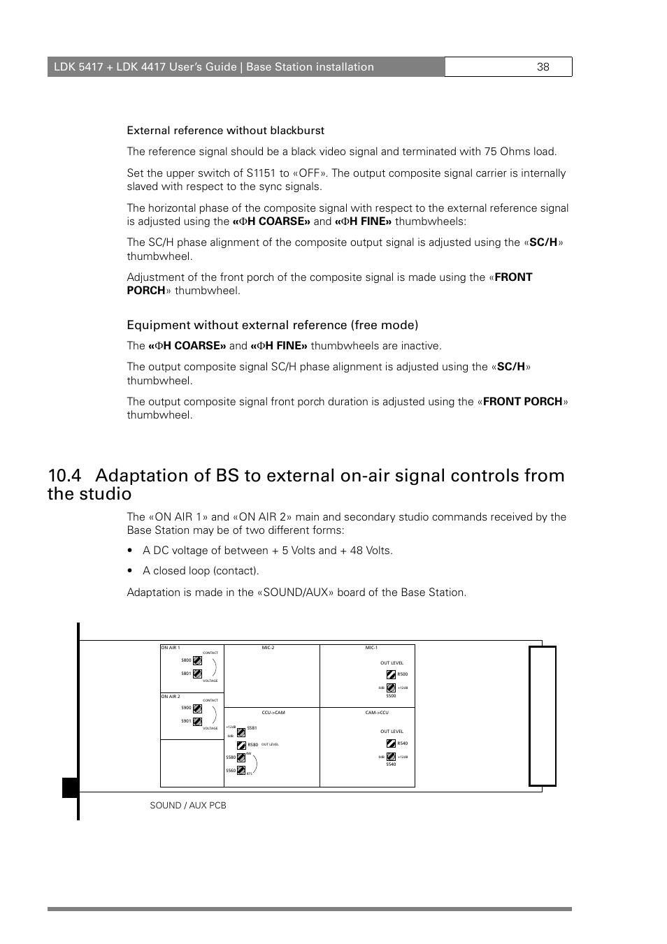 Equipment without external reference (free mode) | Grass Valley LDK 5417 User Manual | Page 50 / 56