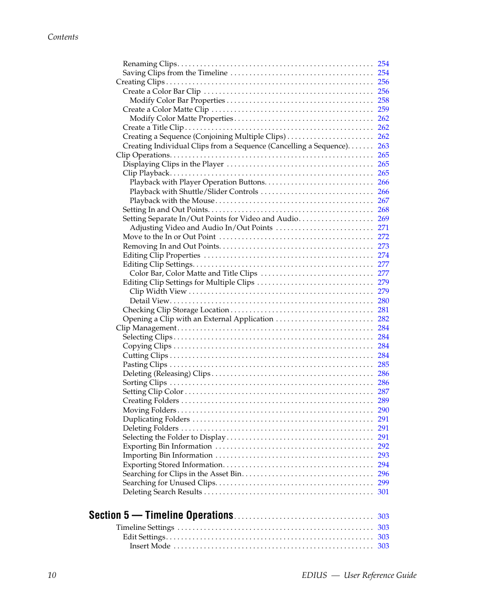 Grass Valley EDIUS v.5.1 User Manual | Page 10 / 790