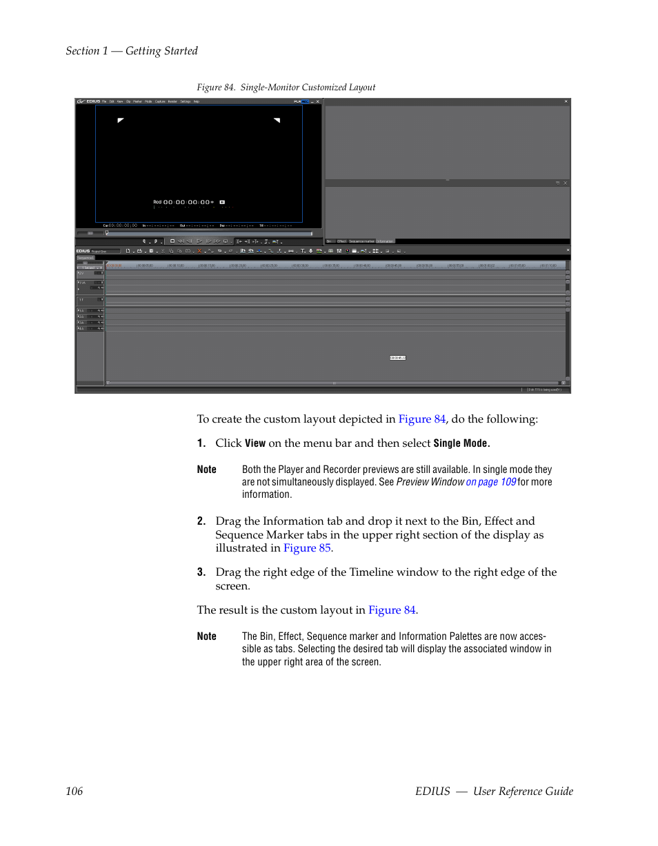 D in, Figure 84, In the | Is i | Grass Valley EDIUS v.5.1 User Manual | Page 106 / 790
