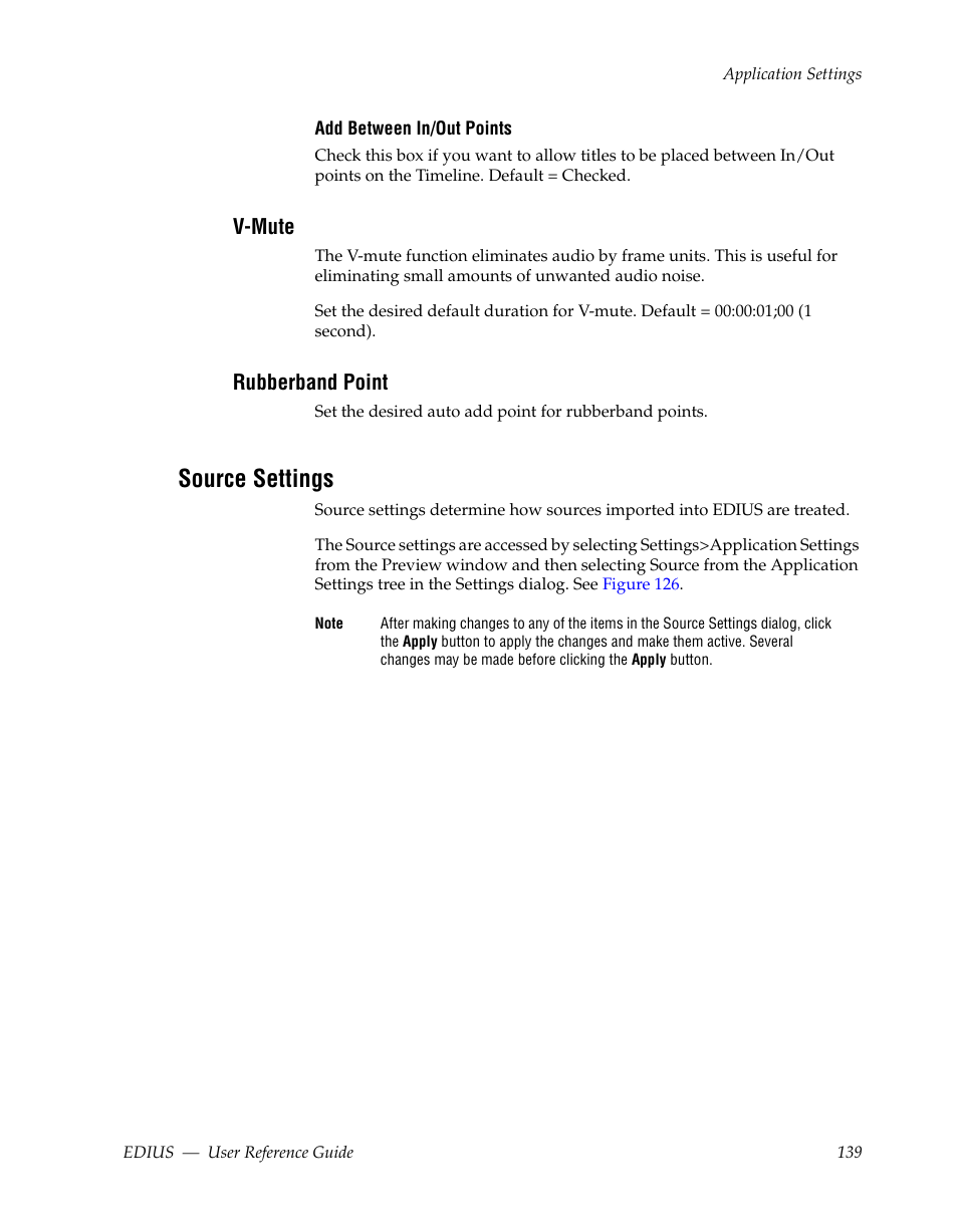 V-mute, Rubberband point, Source settings | Grass Valley EDIUS v.5.1 User Manual | Page 139 / 790