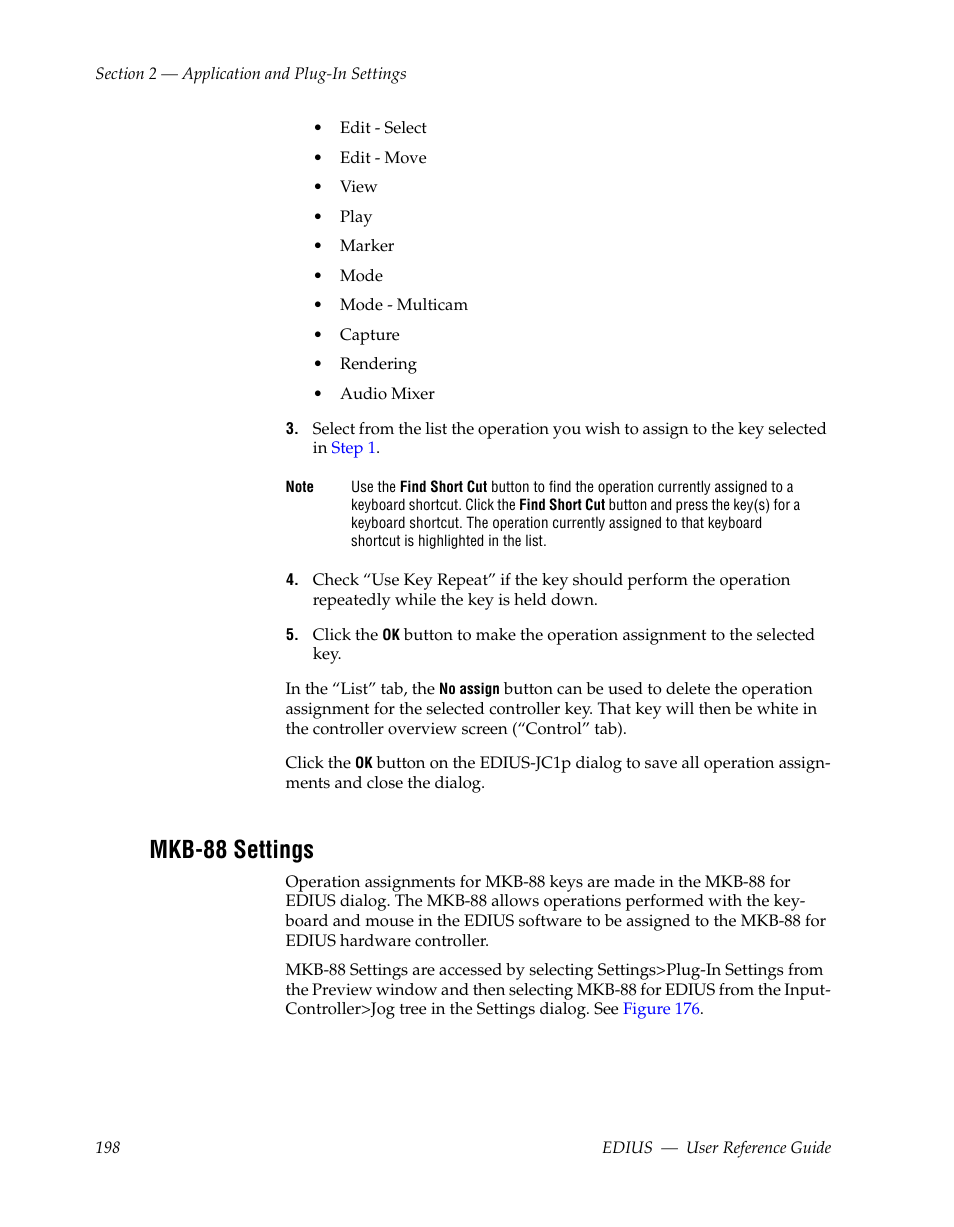 Mkb-88 settings | Grass Valley EDIUS v.5.1 User Manual | Page 198 / 790