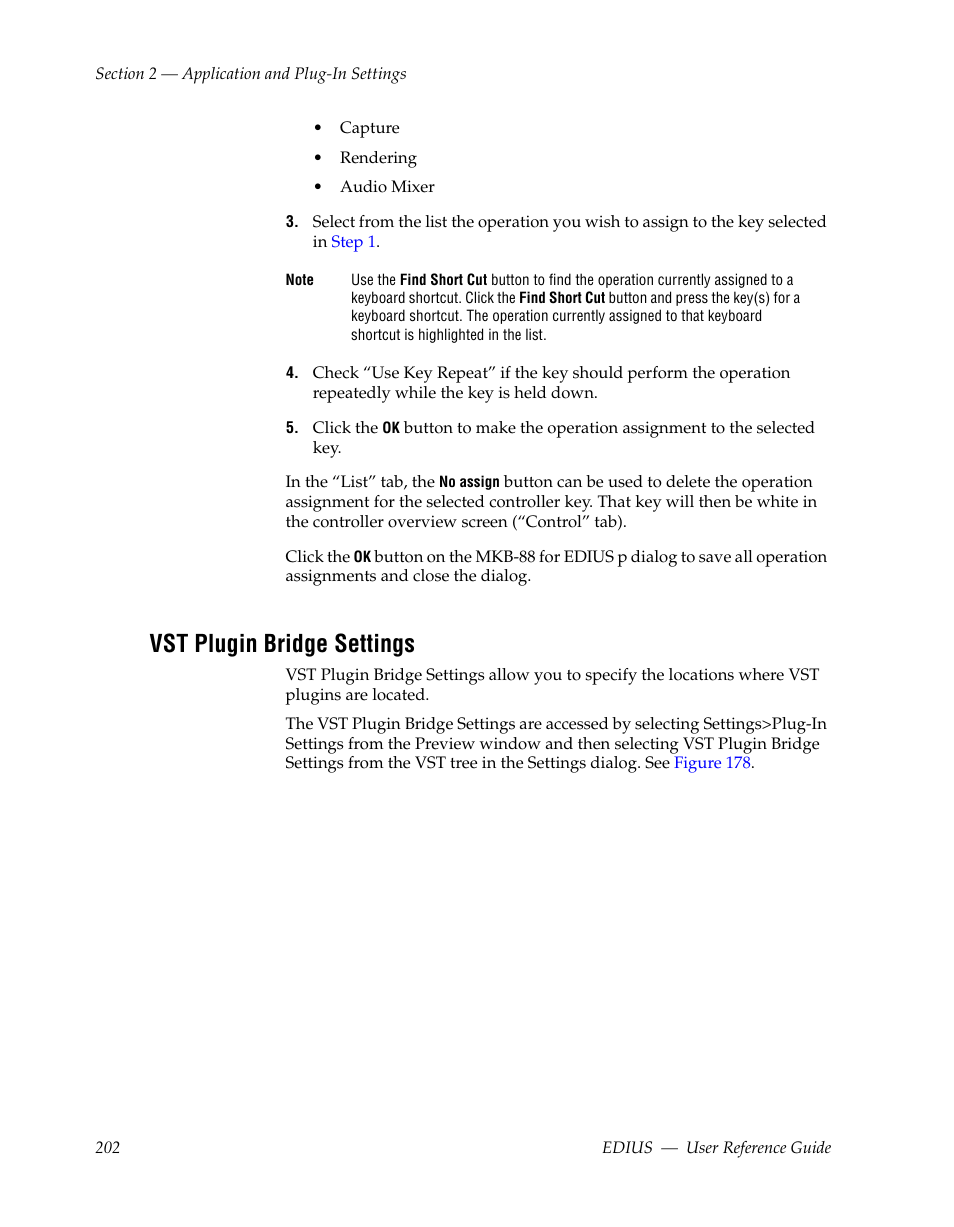 Vst plugin bridge settings | Grass Valley EDIUS v.5.1 User Manual | Page 202 / 790