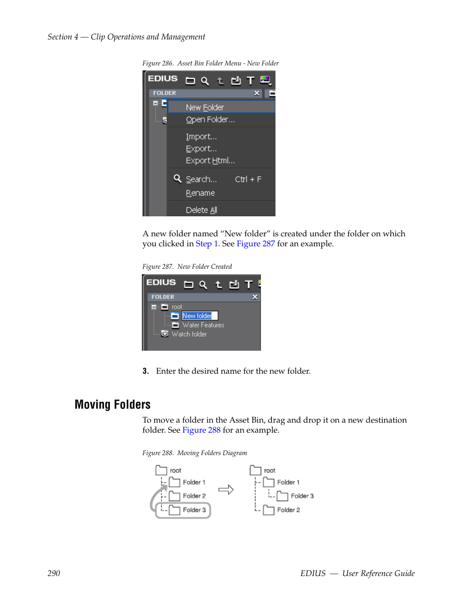 Moving folders, Figure 286 | Grass Valley EDIUS v.5.1 User Manual | Page 290 / 790