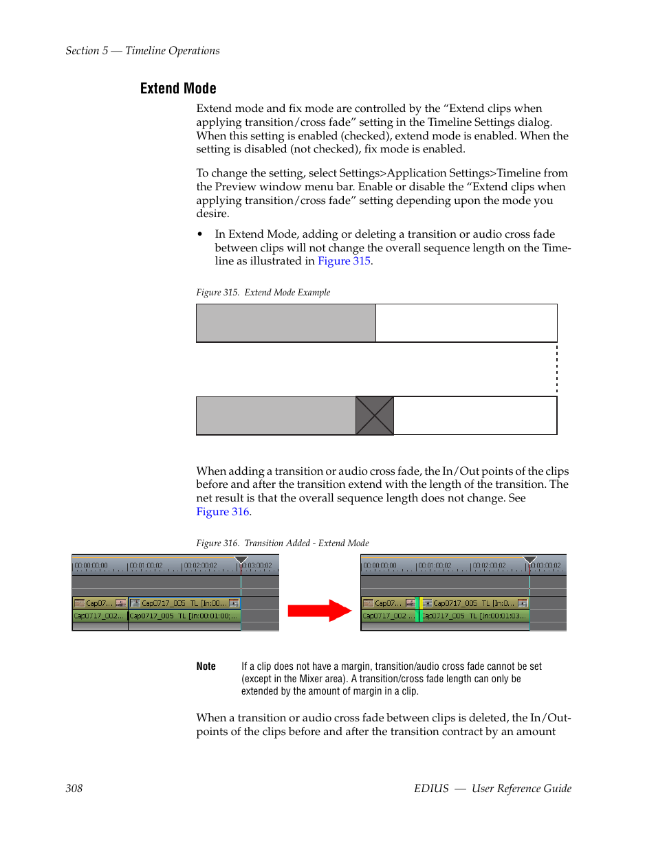 Extend mode, See extend mode | Grass Valley EDIUS v.5.1 User Manual | Page 308 / 790