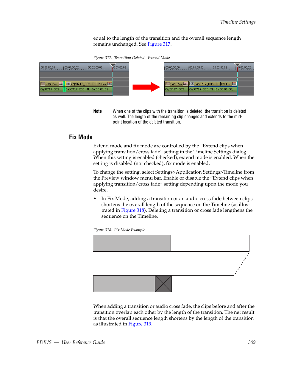 Fix mode, See fix mode | Grass Valley EDIUS v.5.1 User Manual | Page 309 / 790