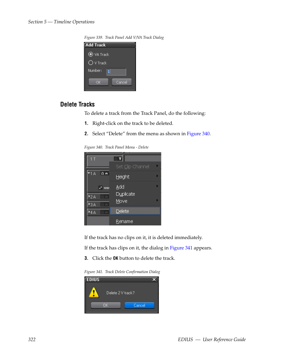 Delete tracks, Figure 339 | Grass Valley EDIUS v.5.1 User Manual | Page 322 / 790