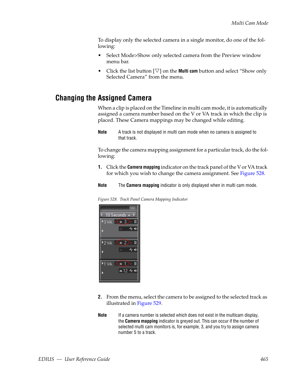 Changing the assigned camera | Grass Valley EDIUS v.5.1 User Manual | Page 465 / 790